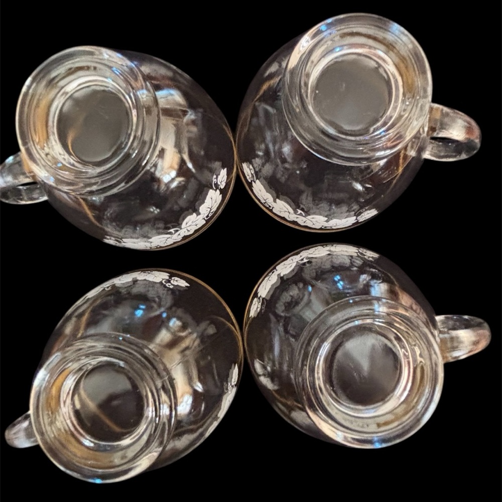 Vintage Anchor Hocking Maple Leaf  Glass Punch Bowl Set - Picture 5 of 16